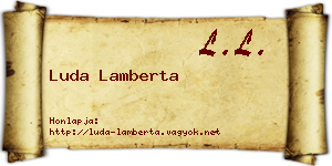 Luda Lamberta névjegykártya